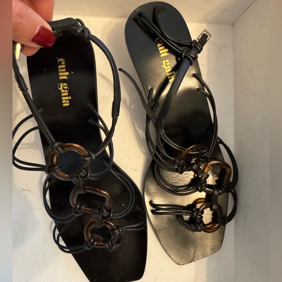 cult gaia Shoes - Cult Gaia Ziba Black Sandals